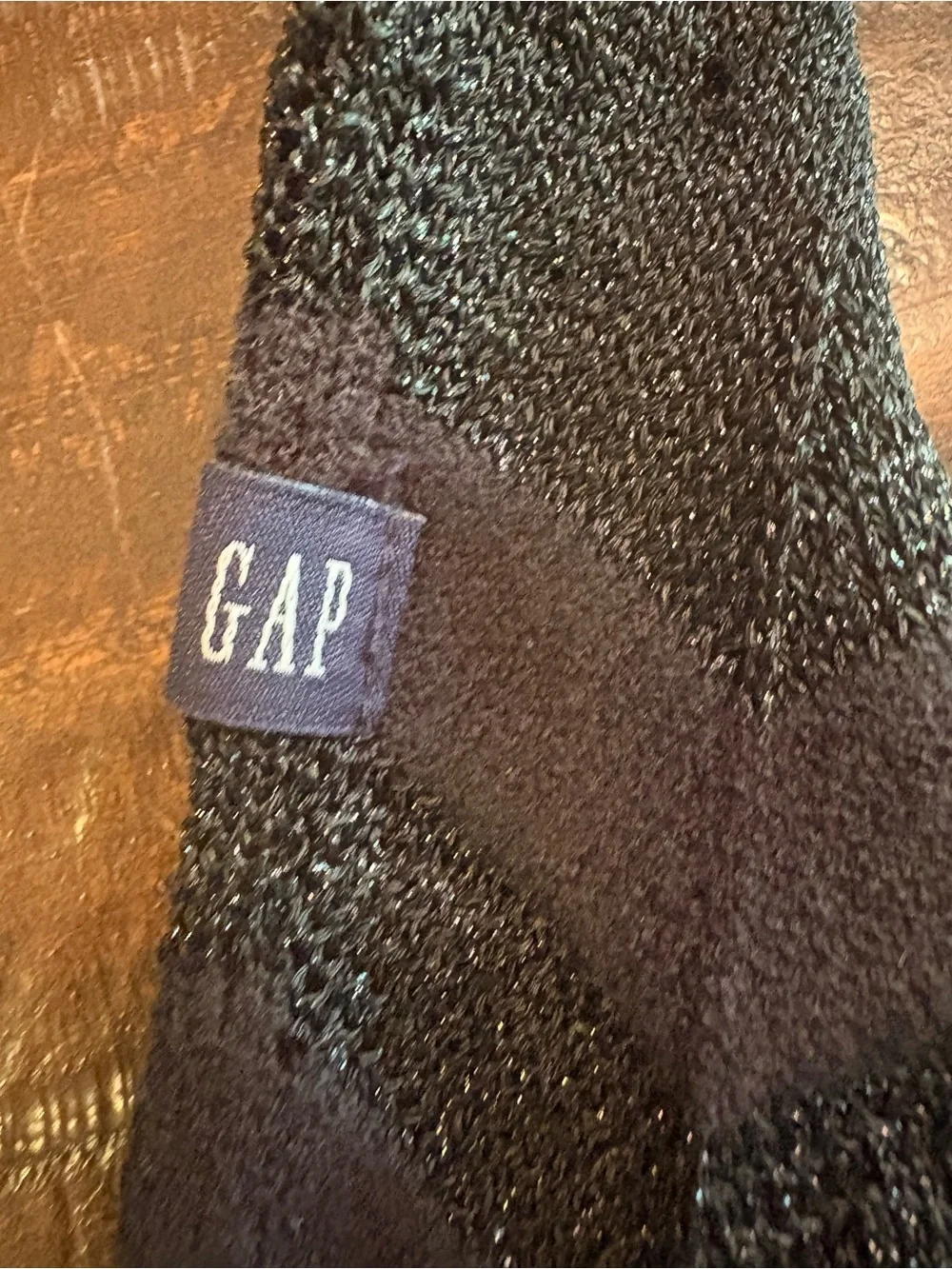 GAP scarf- skinny black and white Vintage
